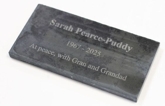 Laser Engraved Natural Slate Plaque