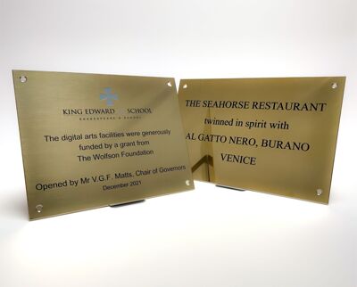 Brass Plaques and Name Plates