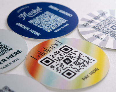 Aluminium Anodic QR Code Table Labels