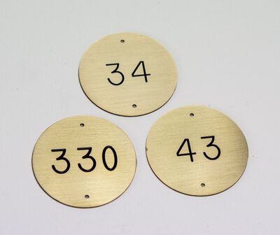 Brass Table Numbers