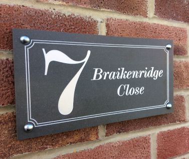 Slate Effect House Sign