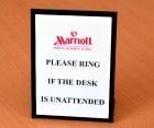 Desk Free standing Concierge Sign 2
