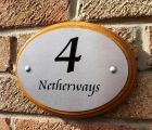 4 netherways stainless steel house nameplate