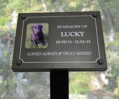 Slate Effect Memorial Photo Plaque