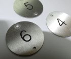 stainless steel table number 30mm diamter