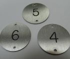 30mm diameter stainless steel table number