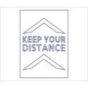 Social Distancing Stencil   keep your distance   outline