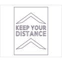 Social Distancing Stencil   keep your distance   outline