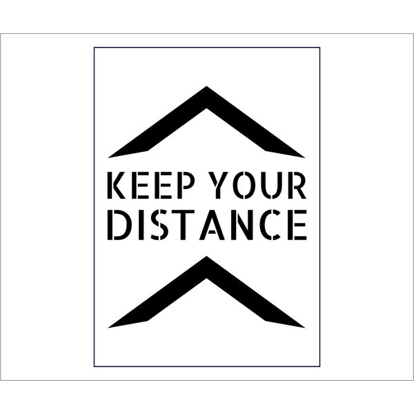 Social Distancing Stencil   keep your distance
