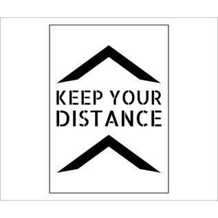 Social Distancing Floor Stencil - Keep Your Distance