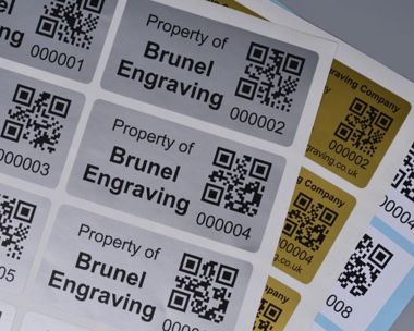 S/A Vinyl QR Code Labels 75mm x 50mm