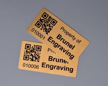 Aluminium Dye Sub QR Code Labels 125mm x 75mm