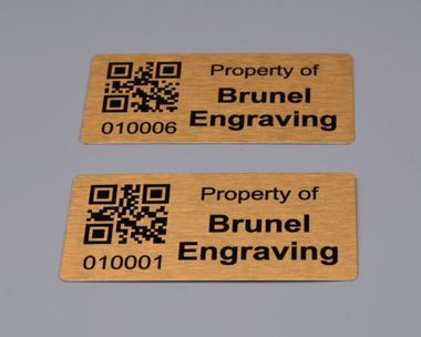 Aluminium Dye Sub QR Code Labels 75mm x 50mm