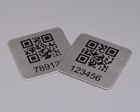 Etched St/Steel QR Code Labels 50mm x 50mm - Brunel Engraving