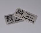 Etched St/Steel QR Code Labels 75mm x 50mm - Brunel Engraving