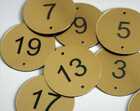 Brass Effect Table Number   30mm