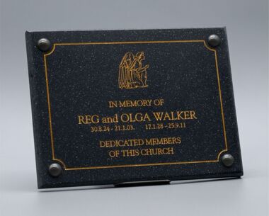 Quartz Effect Memorial Wall Plaque