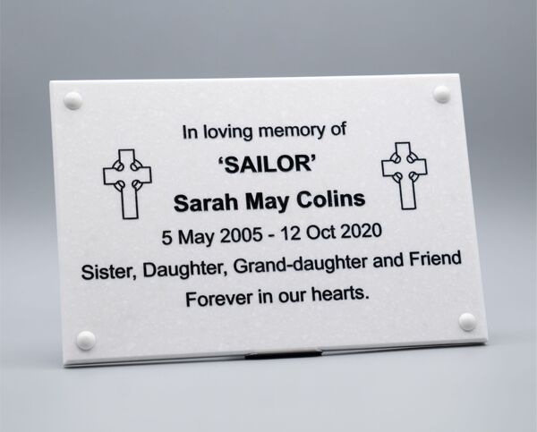 Marble Effect Memorial Wall Plaque