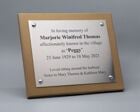 Lasered Stainless Steel Memorial Wall Plaque