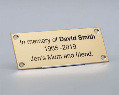 Custom Engraved Brass Name Plate – 3" X 1" Solid Brass With Adhesive Backing, Indoor Memorial Or Label