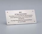Etched Stainless Steel Commemorative Bench Plaque