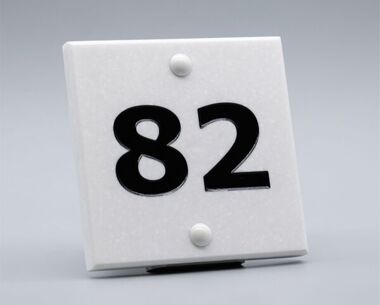Marble Effect House Sign