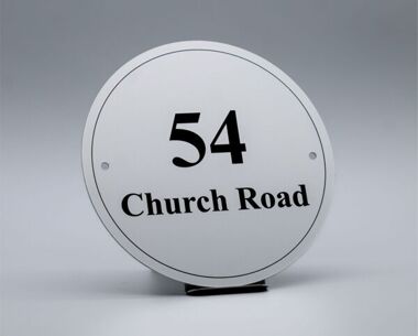Aluminium House Sign