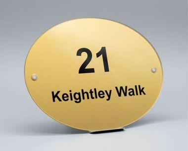 Cast Acrylic House Sign