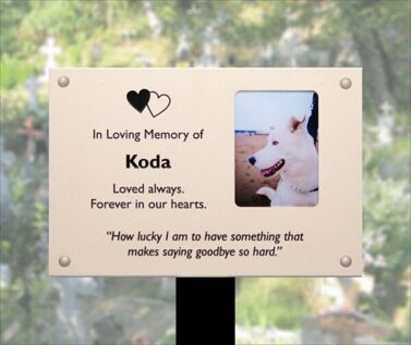 Sandstone Effect Memorial Photo Plaque