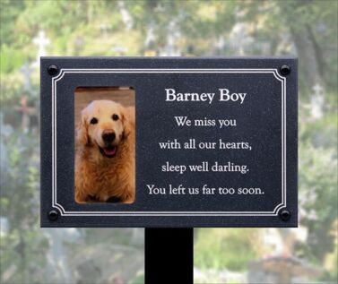 Quartz Effect Memorial Photo Plaque