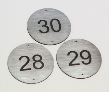 Steel Effect Table Numbers  - 70mm