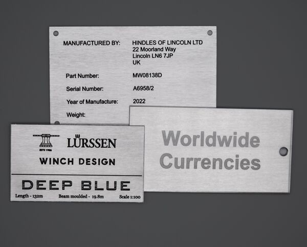 Less Steel Label Etched Stainless Steel ID Labels 100 x 50mm - Brunel Engraving