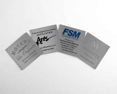 Etched Stainless Steel Labels 85mm x 85mm