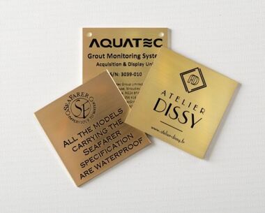 Etched Brass Labels 50mm x 50mm