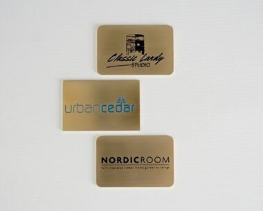 Etched Brass Labels 75mm x 50mm