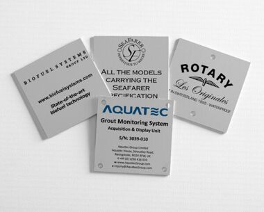 Aluminium Anodic Labels 50mm x 50mm