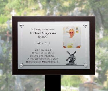 Printed Aluminium Memorial Photo Plaque
