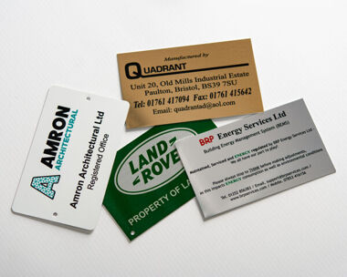 Aluminium Dye Sub Labels 125mm x 75mm