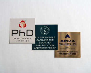 Aluminium Dye Sub Labels 100mm x 100mm