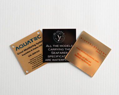 Aluminium Dye Sub Labels 50mm x 50mm