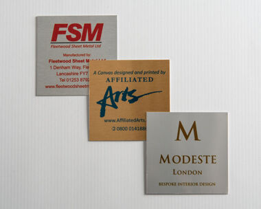 Aluminium Dye Sub Labels 85mm x 85mm