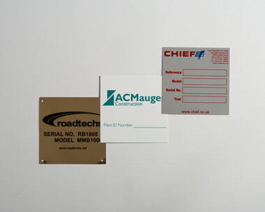 Aluminium Dye Sub Labels 100mm x 100mm