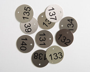 Stainless Steel Valve and Tag Labels - 40mm Diameter