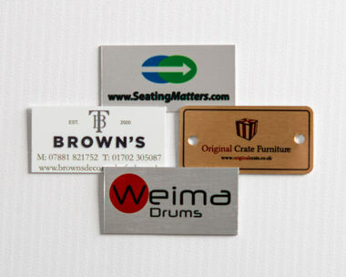Aluminium Dye Sub Labels 50mm x 25mm