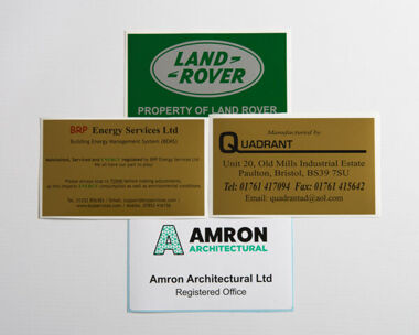 S/A Vinyl Identification Labels 125mm x 75mm