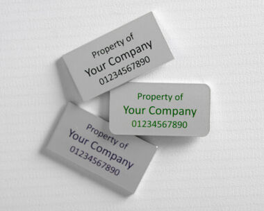 Aluminium Anodic Labels Type 1 38mm x 20mm