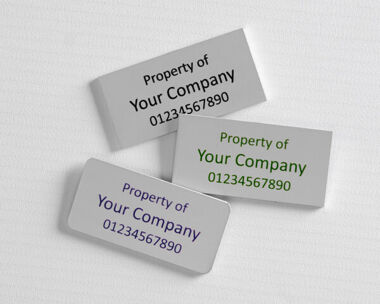Aluminium Anodic Labels Type 1 50mm x 25mm