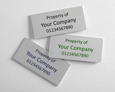 Aluminium Anodic Labels Type 1 75mm x 35mm
