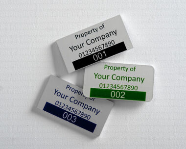Aluminium Anodic Labels Type 2 38mm x 20mm