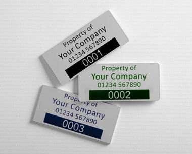 Aluminium Anodic Labels Type 2 75mm x 35mm